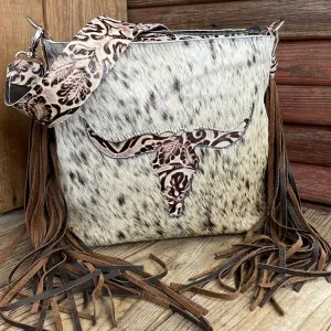 032 Gabby - Dirty Longhorn w/ Ivory Tool Skull Design