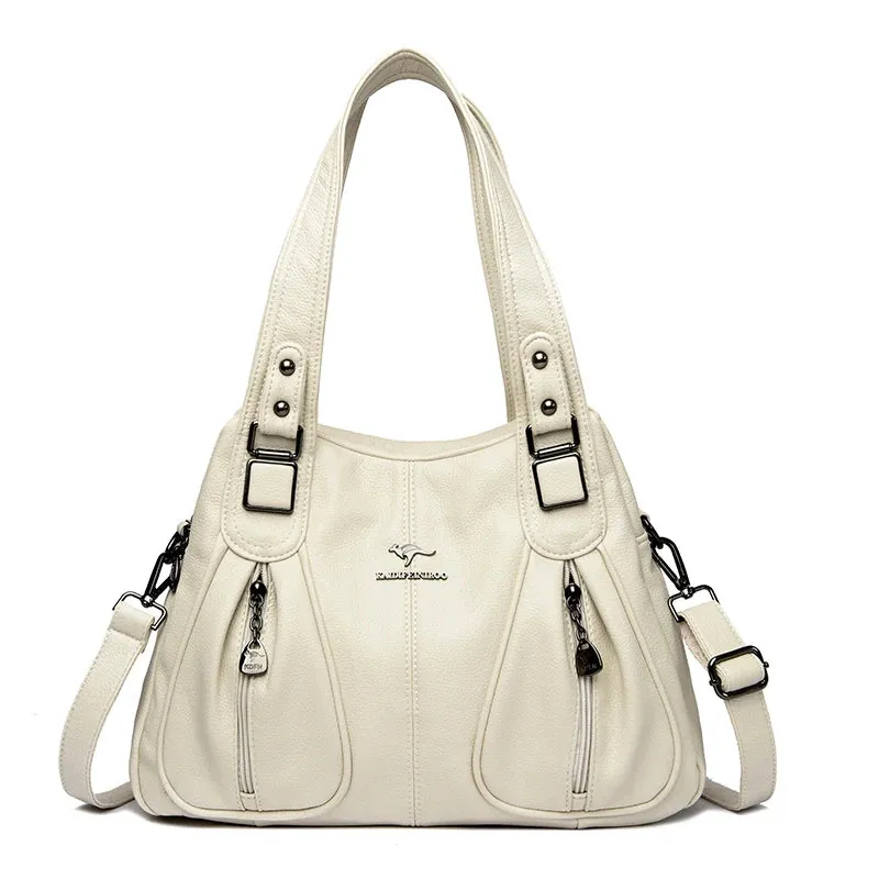 100% Genuine Leather Women Handbag Fashion Girls Top-Handle Bucket Bag Soft Cowhide Female Shoulder Bags Women Crossbody Bag Sac