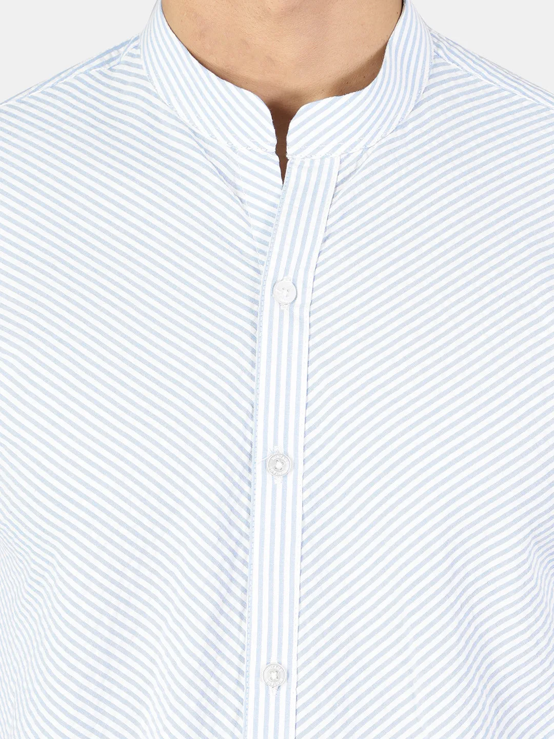 100% Premium Cotton White Stripe Shirt