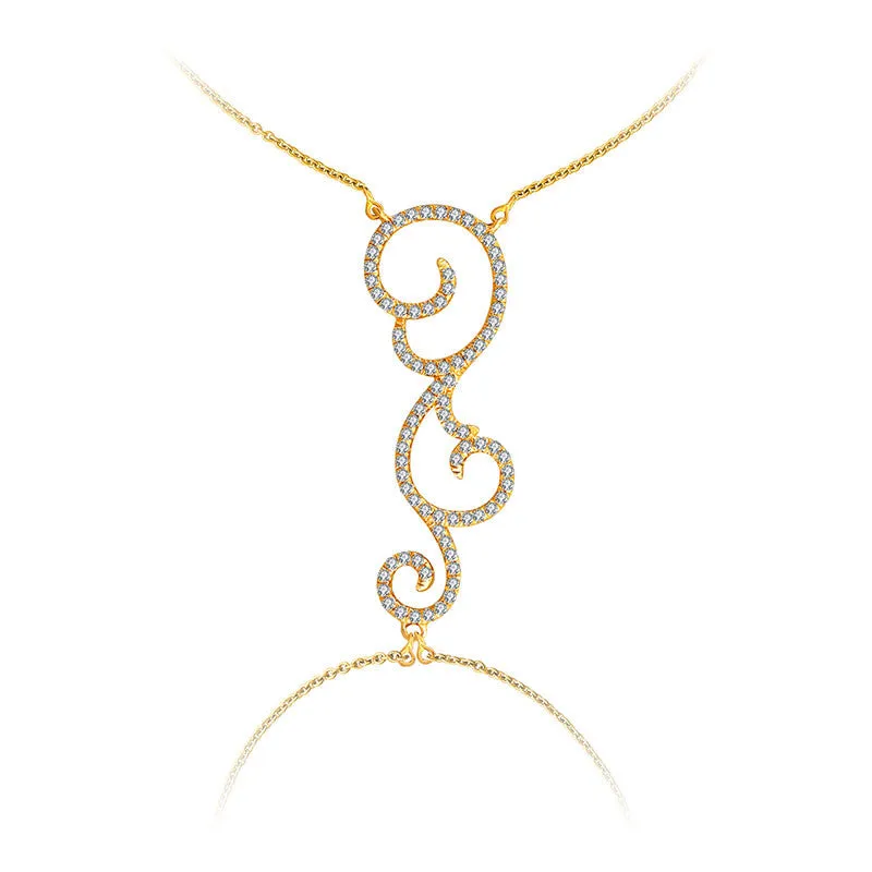 18k Gold Bohemian Style 2 Way Diamond Bracelet