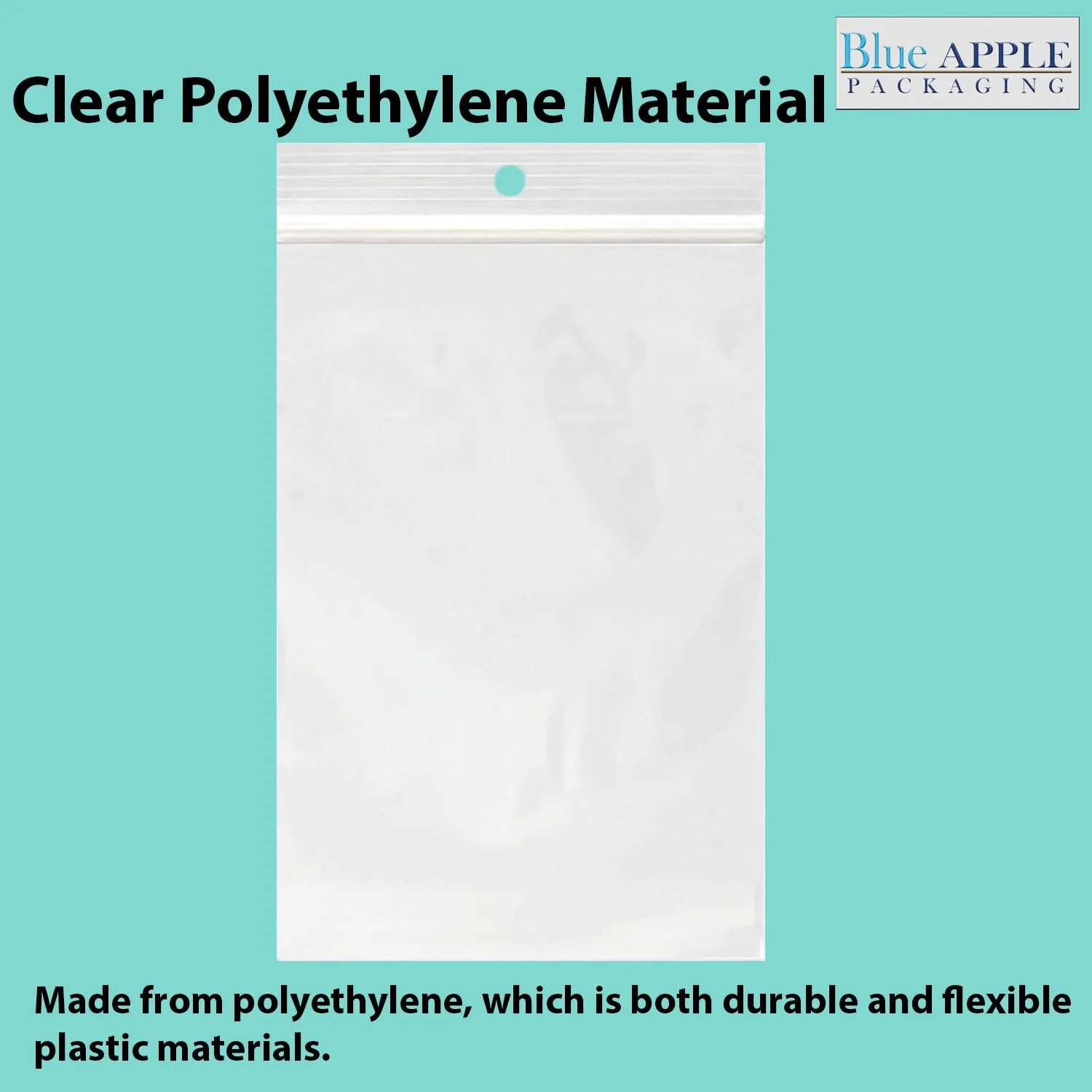 2.5X3 inches Reclosable Poly Bags with Hang Hole 4 Mil (LDPE) Single Track Zipper