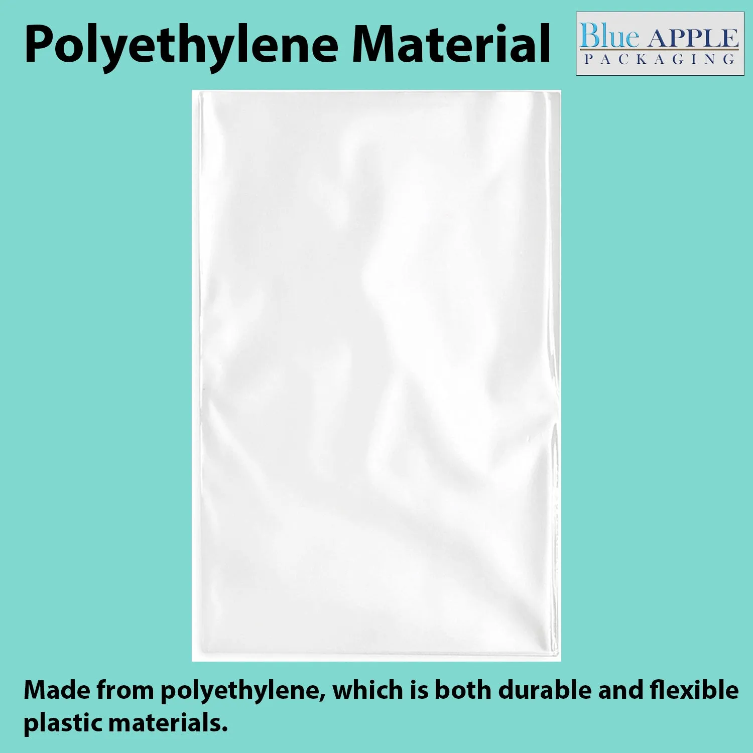 5X5 inches Clear Flat Poly Bags 2Mil Open Top (LDPE)