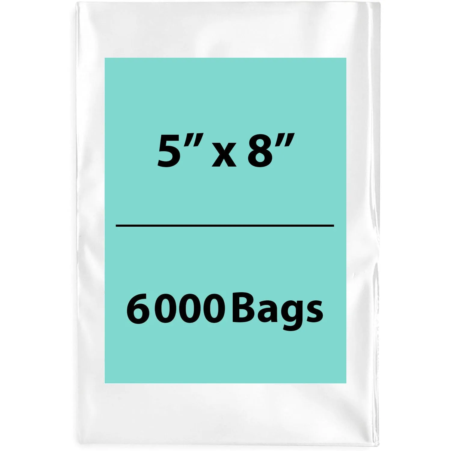 5X8 inches Clear Flat Poly Bags 3Mil Open Top (LDPE)