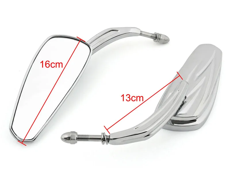 8mm Mirrors Fits Harley Sportster Fat Bob Softail Iron 883 Road Glide King