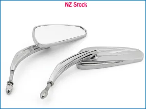 8mm Mirrors Fits Harley Sportster Fat Bob Softail Iron 883 Road Glide King