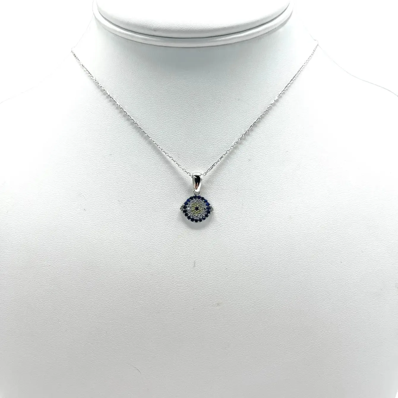 925 Sterling Silver - Classic Silver Evileye Necklace
