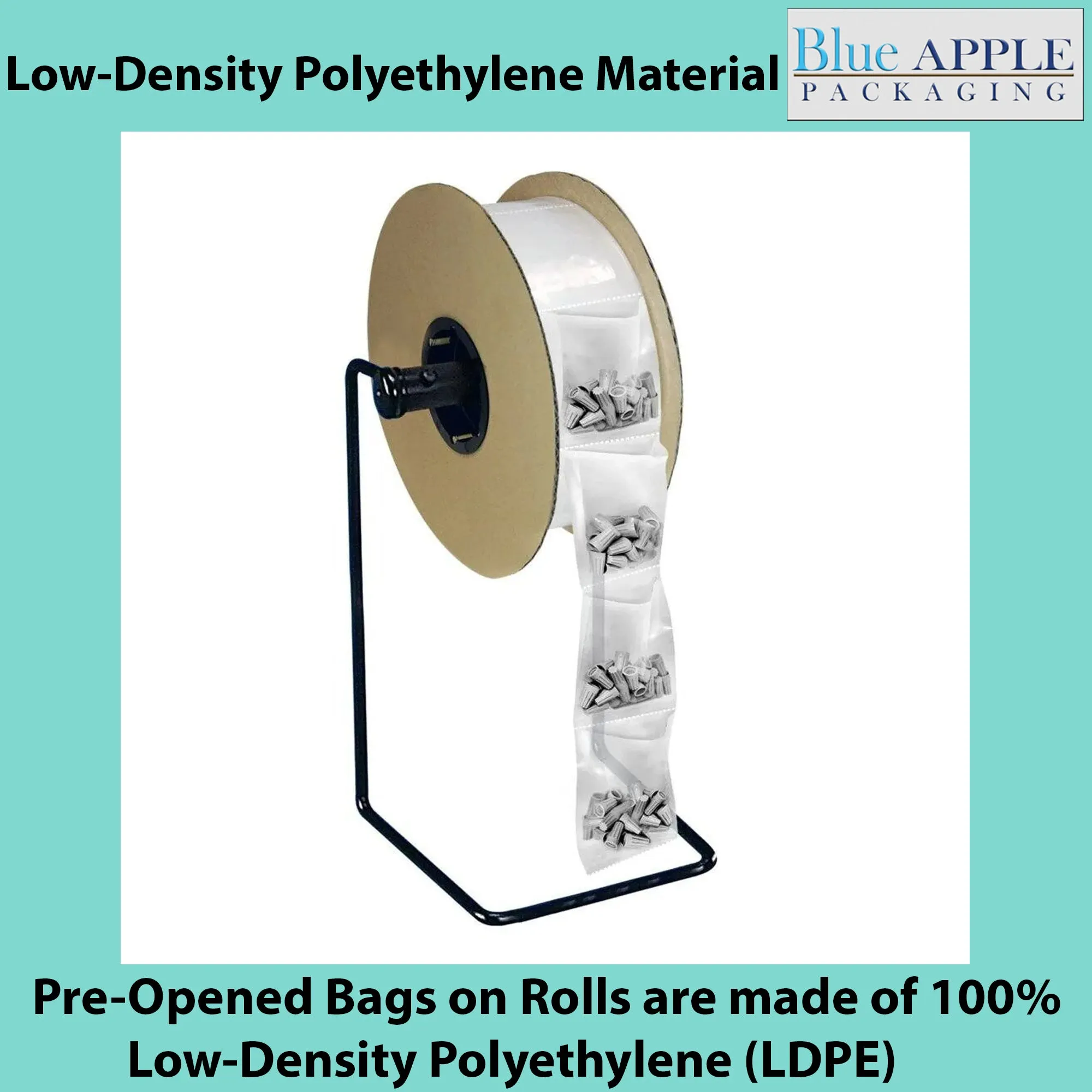 9X12 Inches Kwik-Fill® Pre-Opened Poly Bags on Roll 1.4 Mil AutoBags 1250/RL