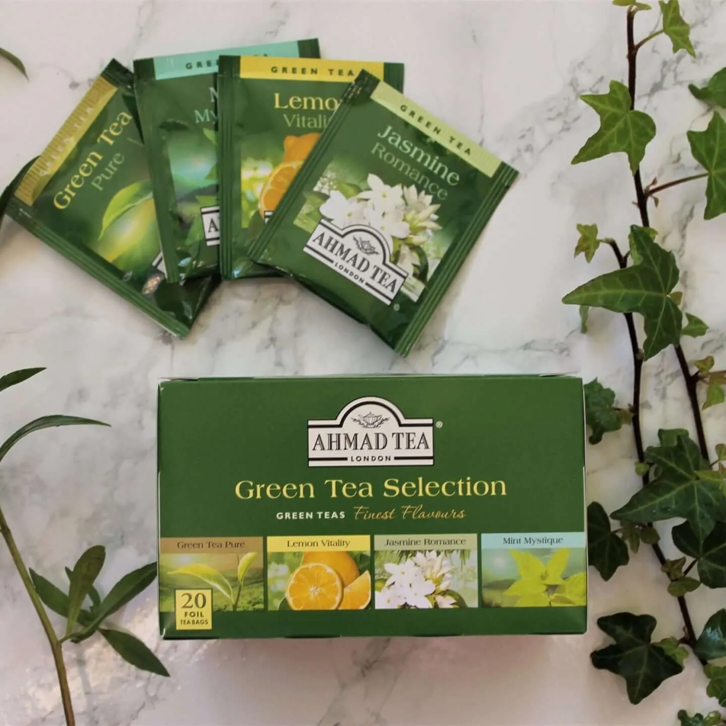 AHMAD TEA GREEN TEA SELECTION - 20 teabags