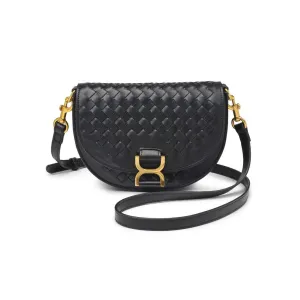 Alise Black Woven Crossbody