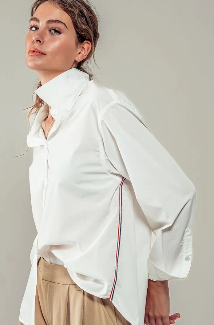 Allegra Stripe Classic Shirt - Two Colors