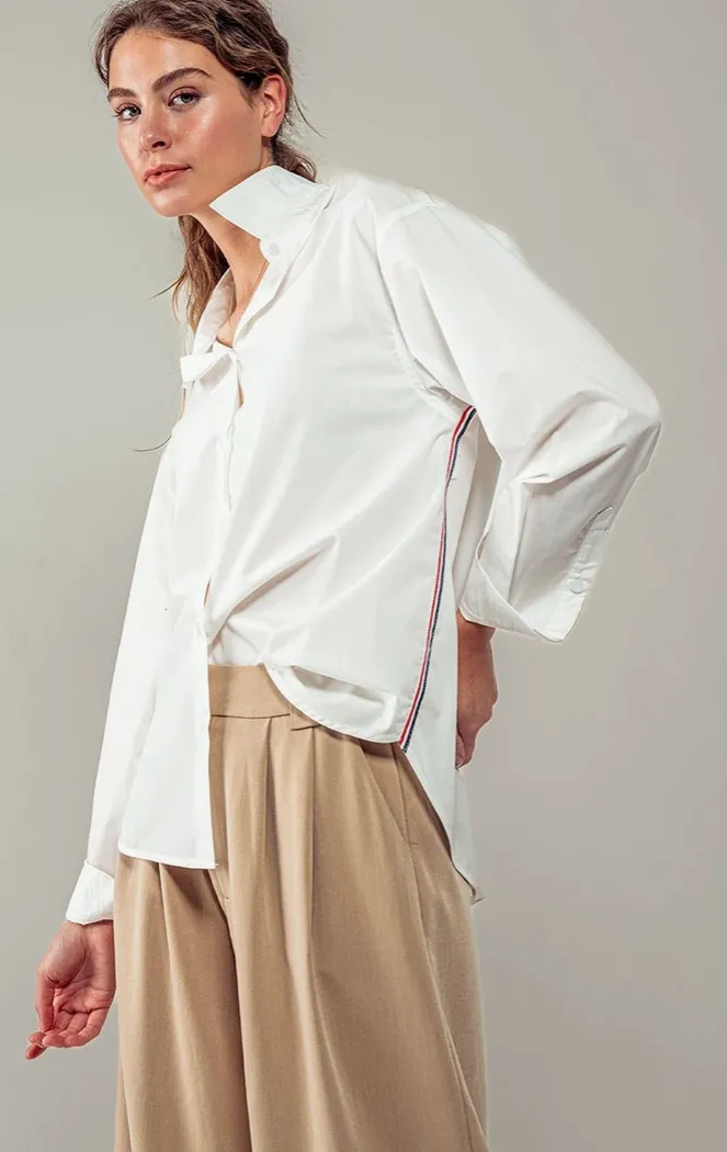 Allegra Stripe Classic Shirt - Two Colors