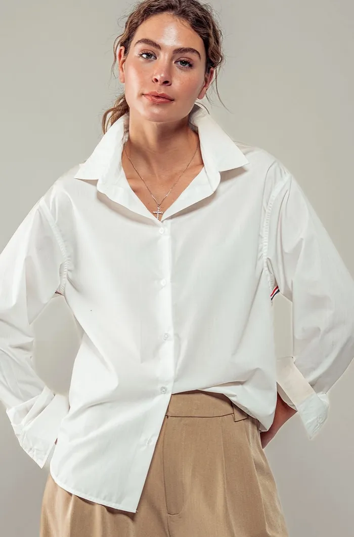 Allegra Stripe Classic Shirt - Two Colors