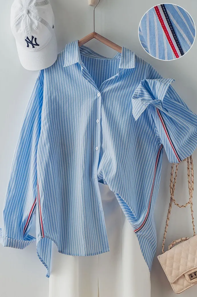 Allegra Stripe Classic Shirt - Two Colors