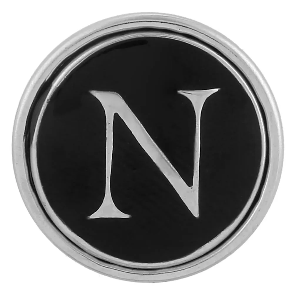 Alphabet Letters Typewriter Style Jewelry Snap