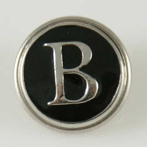 Alphabet Letters Typewriter Style Jewelry Snap