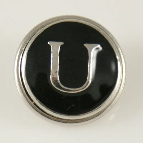 Alphabet Letters Typewriter Style Jewelry Snap