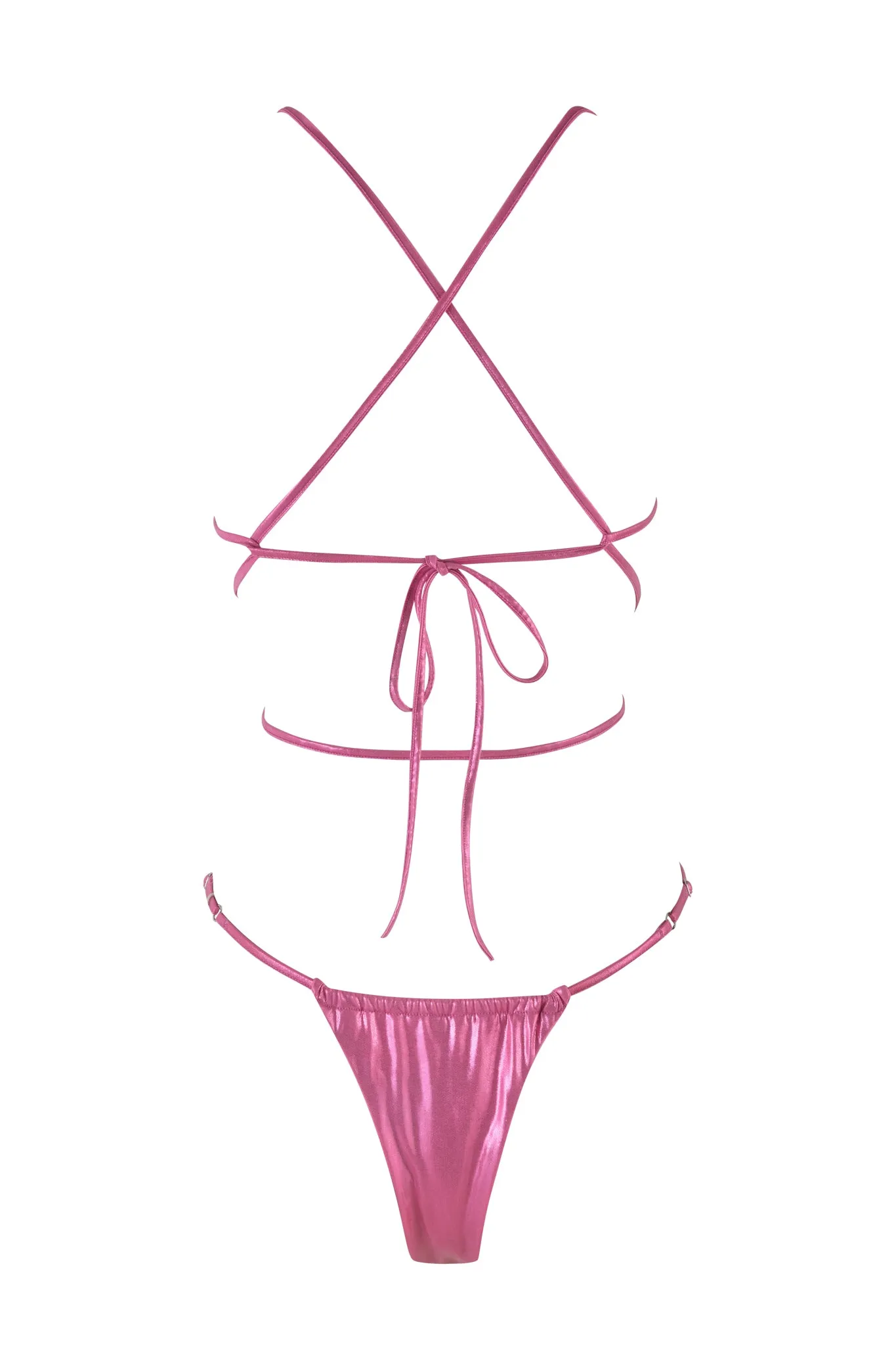 ALUNA BODYSUIT - PINK : METALLIC
