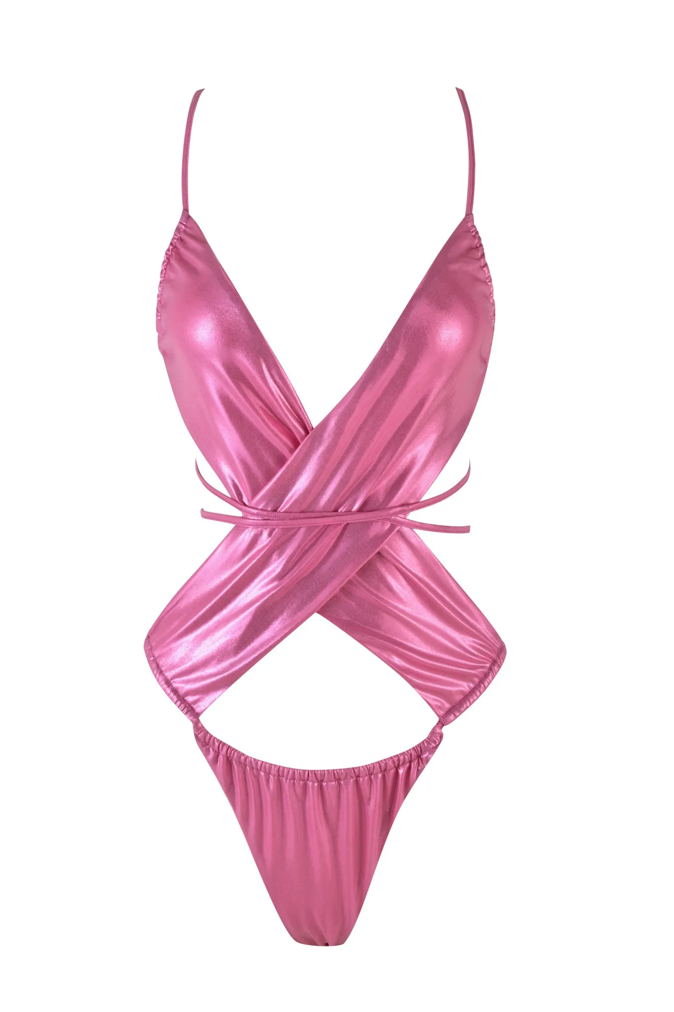 ALUNA BODYSUIT - PINK : METALLIC