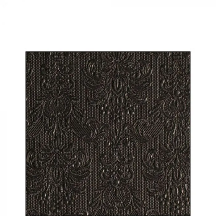 Ambiente Embossed Napkins Elegance Black - Available in 2 sizes