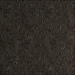 Ambiente Embossed Napkins Elegance Black - Available in 2 sizes
