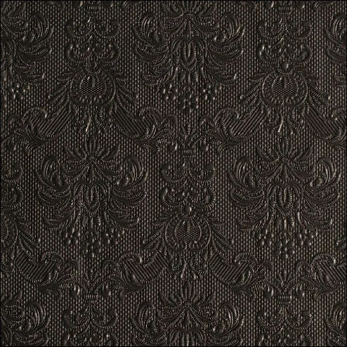 Ambiente Embossed Napkins Elegance Black - Available in 2 sizes