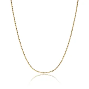 Amy 18K Gold PVD and Stainless Steel PVD Twisted Round Link Chain Necklace
