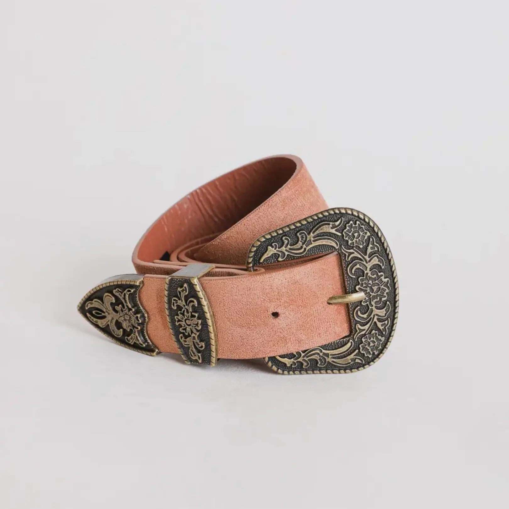 Antique Gold Boho Western Belt Camel One Size Fits All