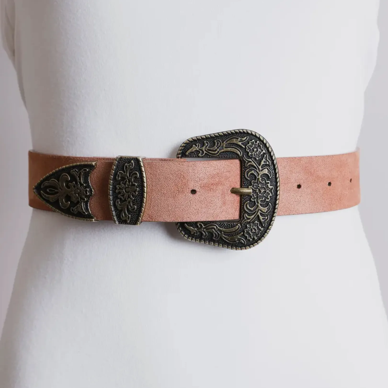 Antique Gold Boho Western Belt Camel One Size Fits All