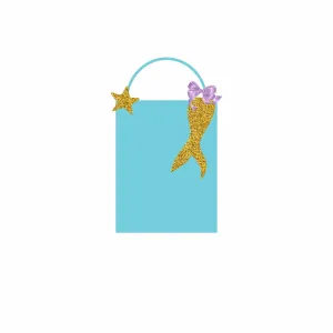 Aqua Mermaid Theme Gift Bags - Pack of 10
