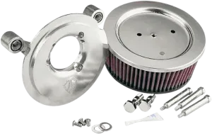 Arlen Ness 18-511 Big Sucker Stage II Air Filter Kit - Plain Backing Plate - Red Filter