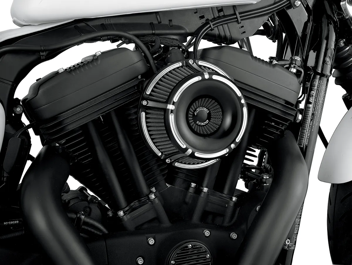 Arlen Ness 18-923 Inverted Series Air Cleaner Kit - Slot Track - Black