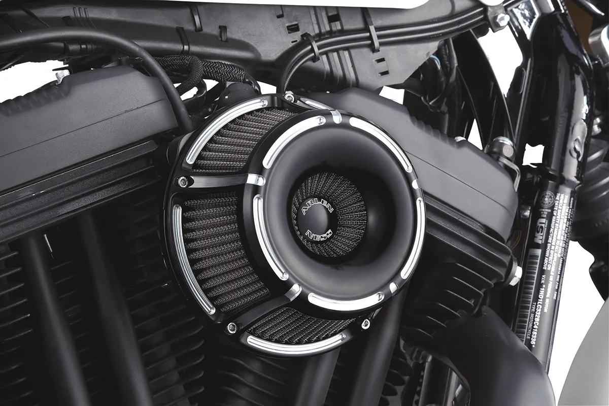 Arlen Ness 18-923 Inverted Series Air Cleaner Kit - Slot Track - Black