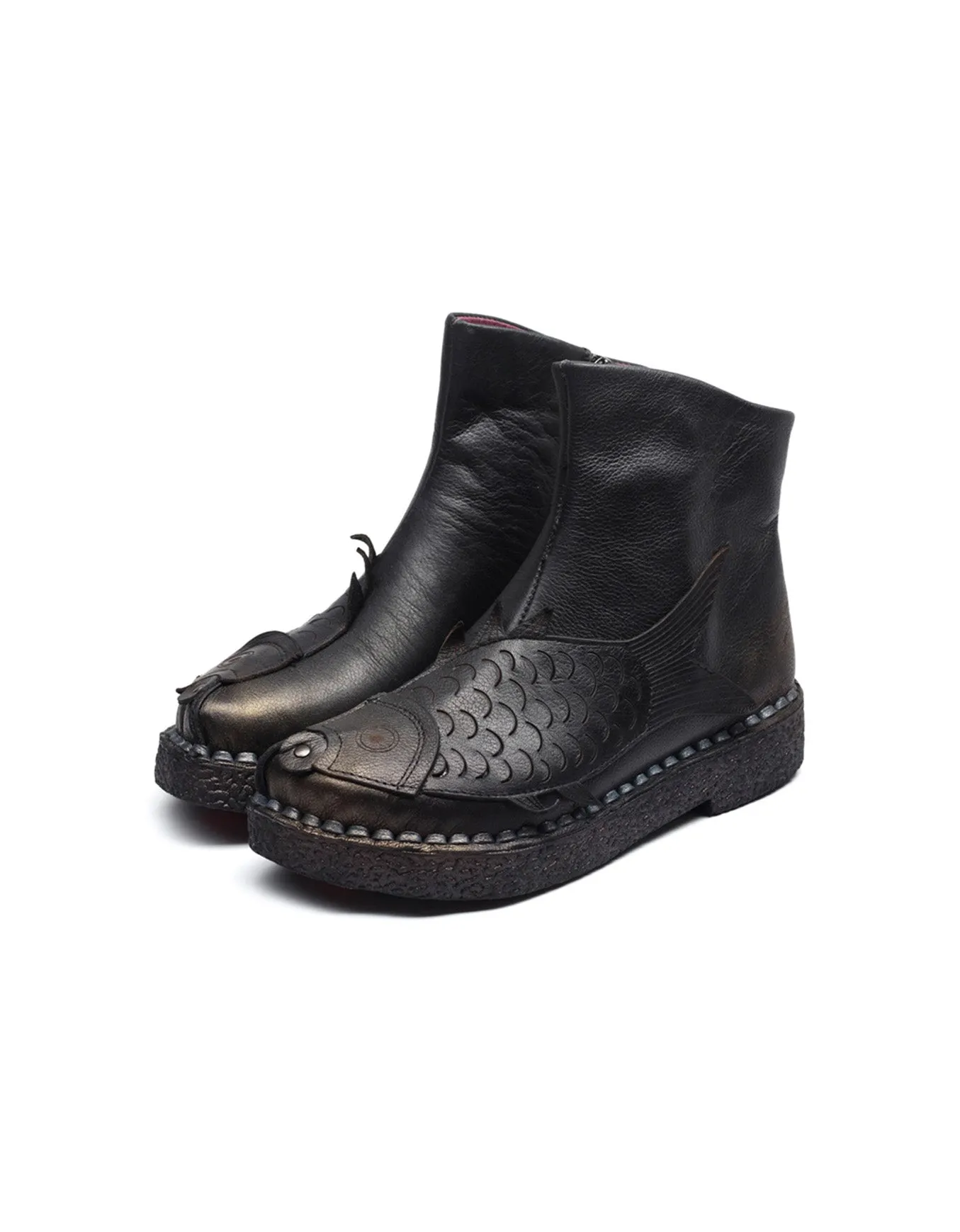 Autumn Winter Soft Leather Handmade Retro Boots