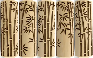Bamboo Embossed Rolling Pin, Textured Cookie, Clay Stamp,Pottery Roller, Ceramics Shortbread Cookies, Christmas Gift