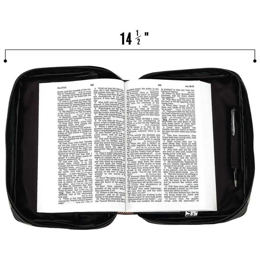 Bible Cover Camo Green Camouflage Protective Holy Book Tote Carry Case Bag