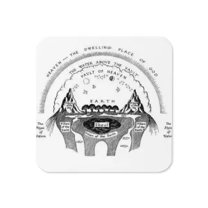 Biblical Cosmology Cork-back coaster