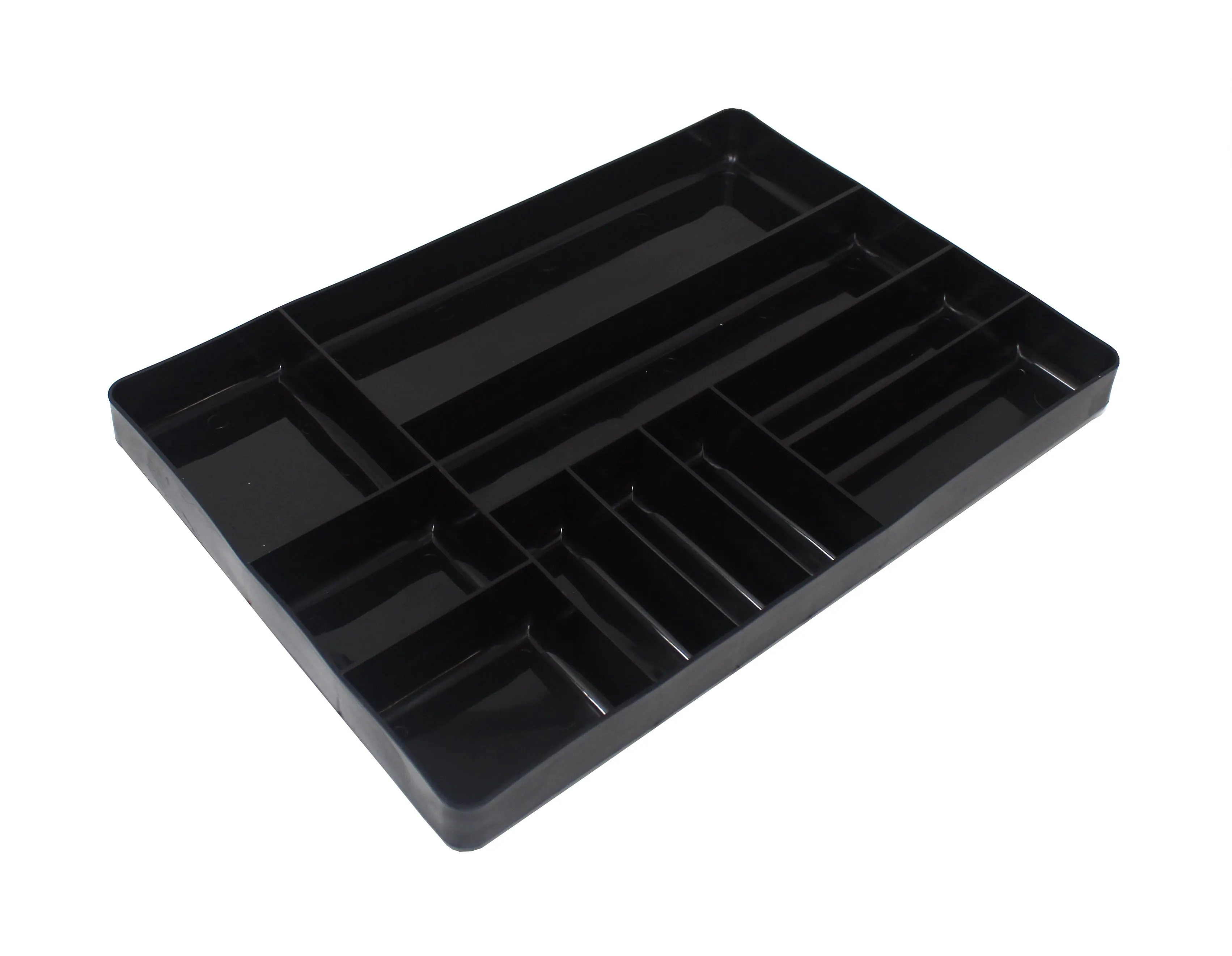 Black & Red Stackable Lightweight 10 Compartment Organizer Tray Kit- Heavy-Duty