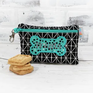 Black and Mint Personalized Reusable TreatBag