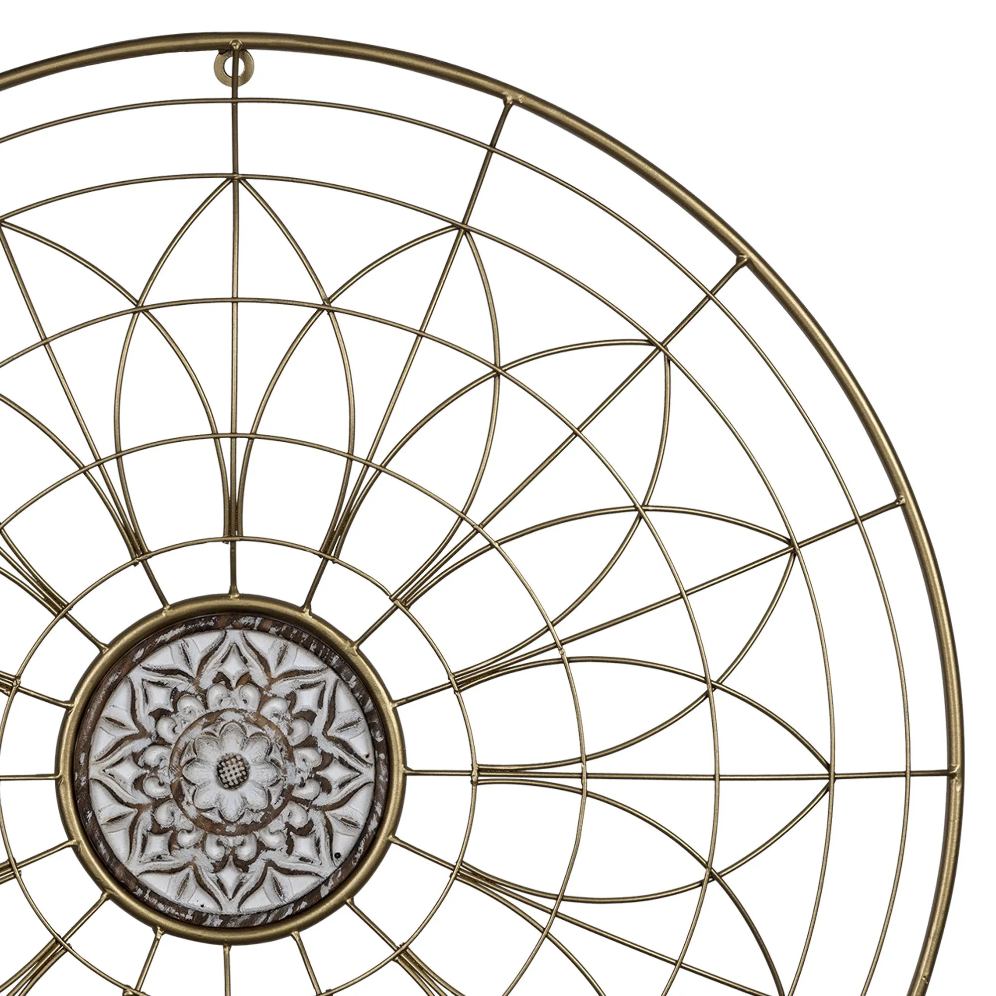 Bohemian Gold Wire Mandala Wall Decor