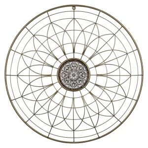 Bohemian Gold Wire Mandala Wall Decor