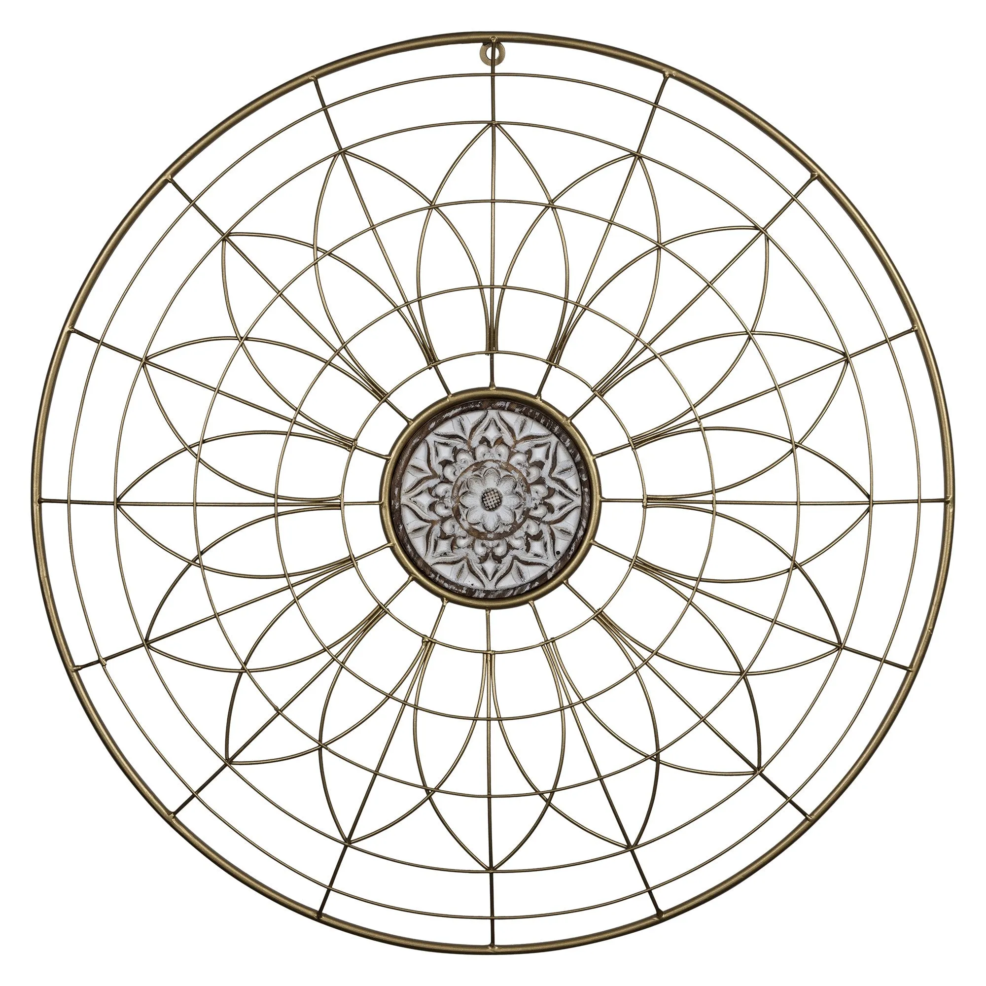 Bohemian Gold Wire Mandala Wall Decor