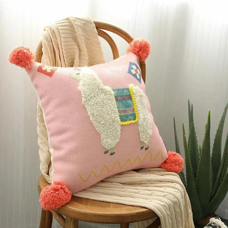 Bohemian Inspired Embroidery Throw Pillow Cover