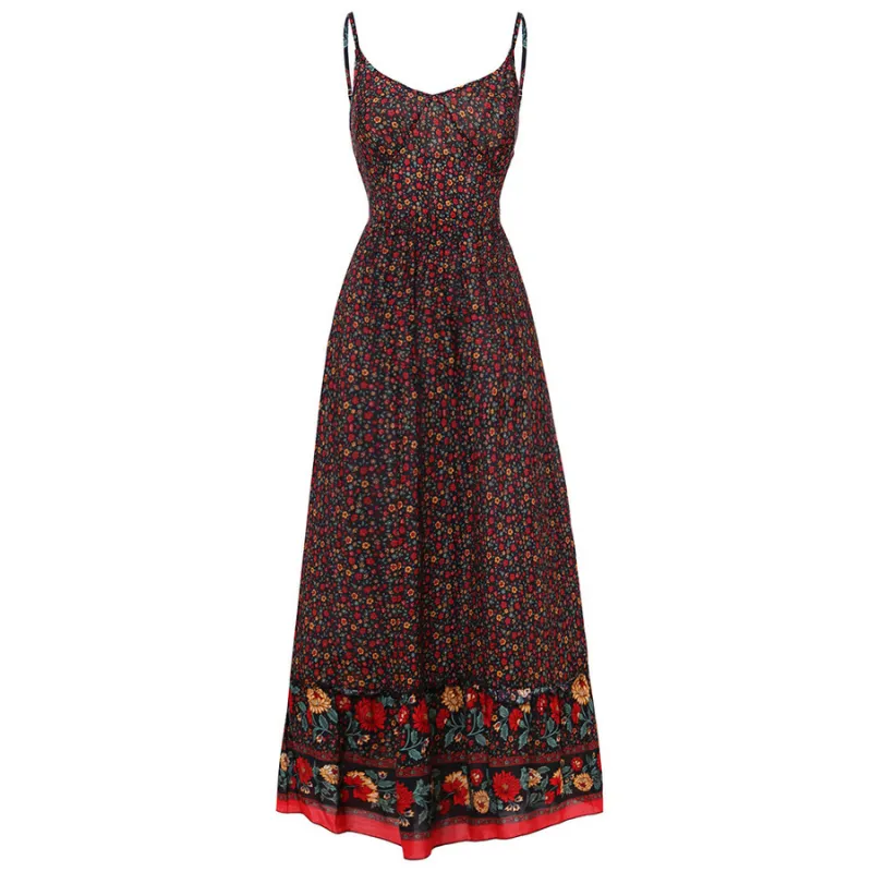 Bohemian Style Flowing Dress for Women