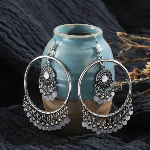 Bohemian Vintage Round Bead Earrings