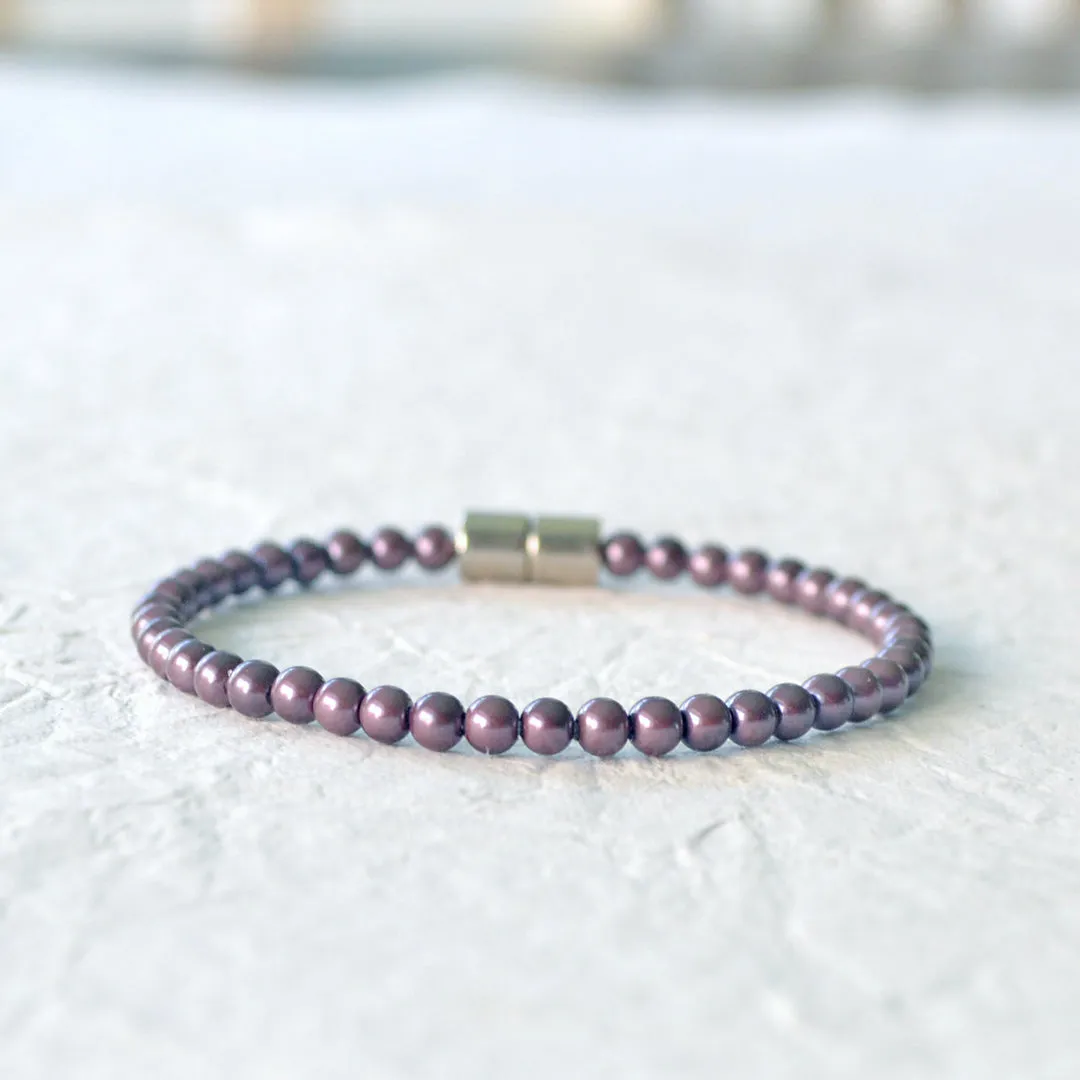Burgundy Magnetic Hematite Bracelet