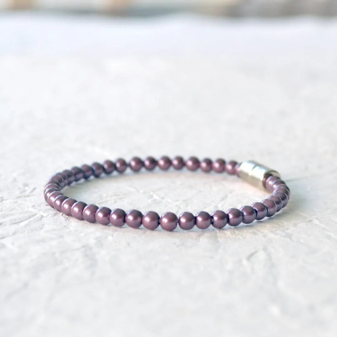 Burgundy Magnetic Hematite Bracelet