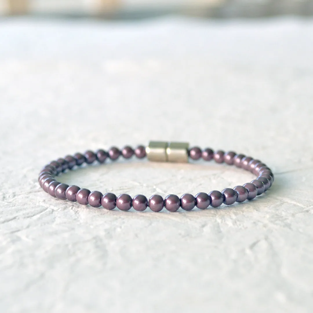 Burgundy Magnetic Hematite Bracelet