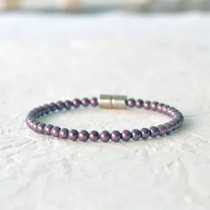 Burgundy Magnetic Hematite Bracelet