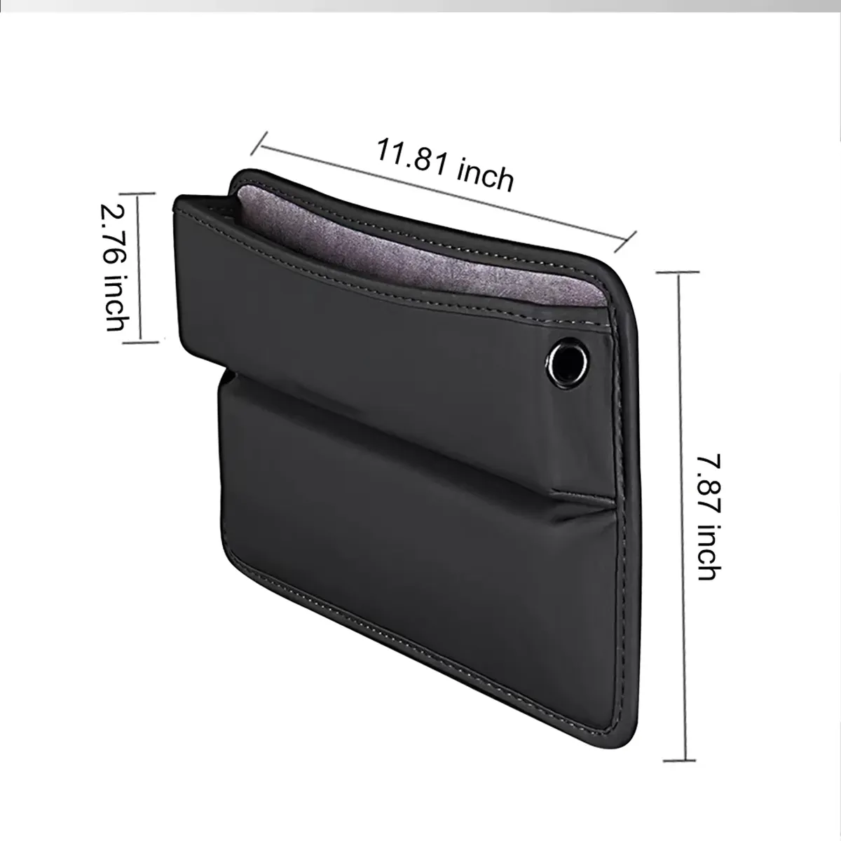 Car Seat Gap Filler Organizer, Custom-Fit For Car, Multifunctional PU Leather Console Side Pocket Organizer for Cellphones, Cards, Wallets, Keys WAFD226