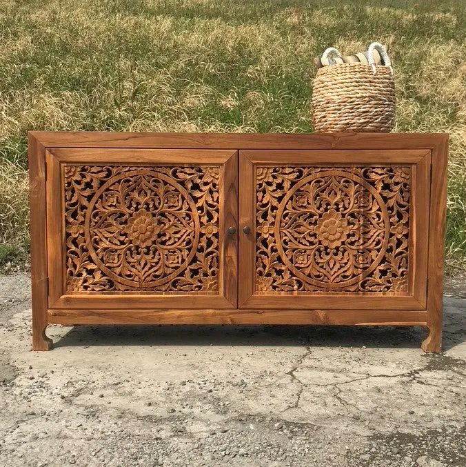 Carved Buffet in Natural Wood